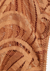 Cosabella - Mid-rise lace briefs - Brown - L