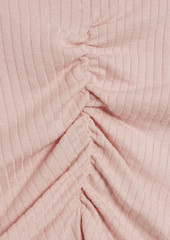 Cosabella - Molly ruched ribbed modal-blend pajama top - Pink - L