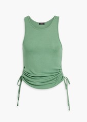 Cosabella - Molly ruched ribbed modal-blend tank - Green - S