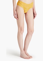Cosabella - Never Say Never set of five stretch-lace mid-rise thongs - Yellow - M/L