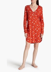 Cosabella - Printed Pima cotton and modal-blend jersey nightdress - Red - S