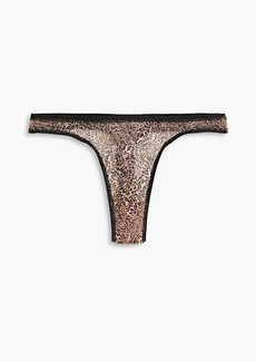 Cosabella - Soire Confidence leopard-print stretch-mesh low-rise thong - Animal print - S/M