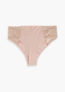 Cosabella - Soprano metallic lace and stretch-jersey mid-rise briefs - Pink - S