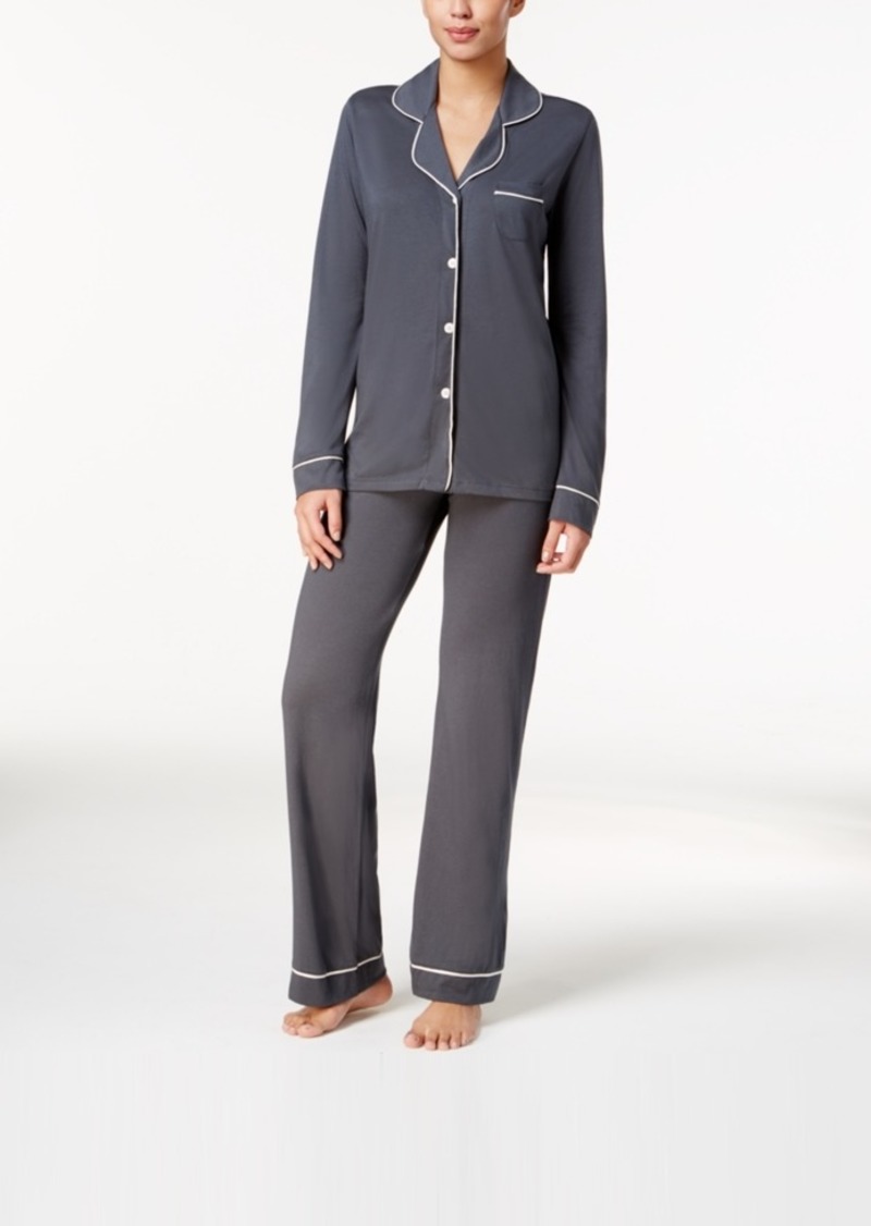 Cosabella Bella Satin-Trim Long-Sleeve Pajama Set AMORE9641, Online Only