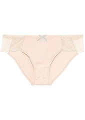 Cosabella Woman Evolved Stretch-jersey And Lace Low-rise Briefs Peach
