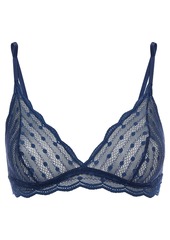 Cosabella Woman Sweet Treats Scalloped Point D'esprit Soft-cup Triangle Bra Navy