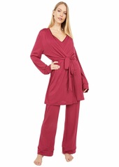 Cosabella Women's Bella Curvy Racerback Cami Robe & Pant Pajama Set  Extra Large