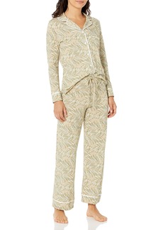 Cosabella Women's Bella Printed Long Sleeve Top & Pant Pajama Set  Petite Large