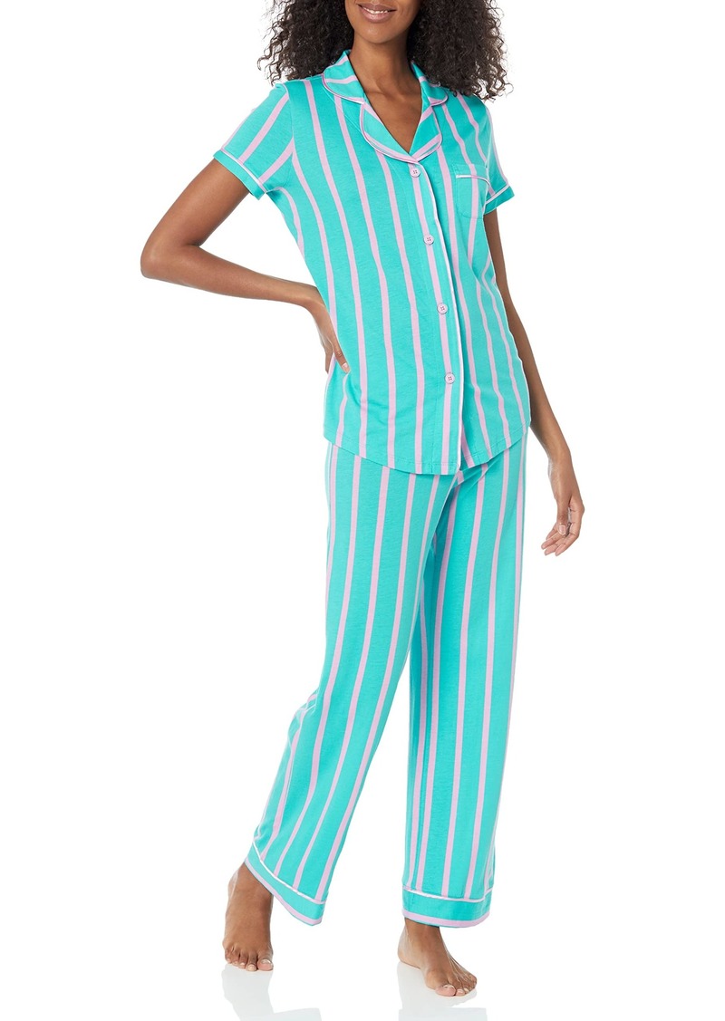 Cosabella Women's Bella Printed Short Sleeve Top & Pant Pajama Set  Extra Large