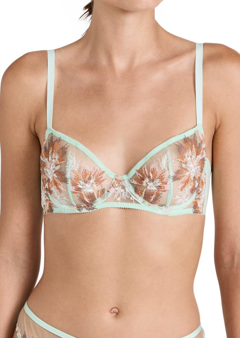 Cosabella Women's Maasai Balconette Bra  Green Floral