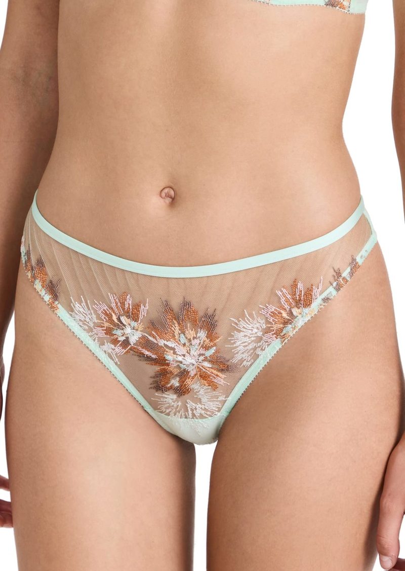 Cosabella Women's Maasai Thong  Green Floral L