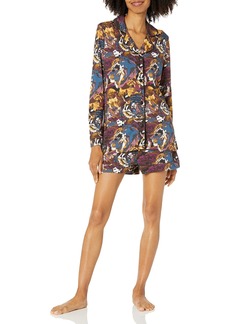 Cosabella Women's Bella Printed Long Sleeve Top & Boxer  Extra Small