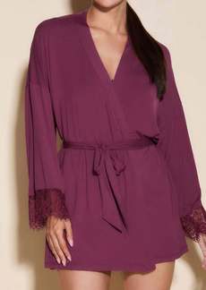 Cosabella Sicilia Short Robe In Vino