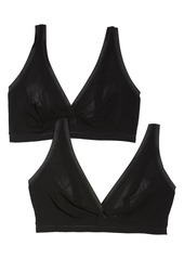 Cosabella Soire Confidence Curvy 2-Pack Bralettes in Black at Nordstrom