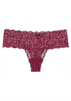 Cosabella Women's Never Say Never Printed Comfie Thong Panty In Victorian Pink/animal