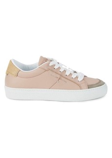 Costume National Calf Hair-Trim Leather & Suede Sneakers