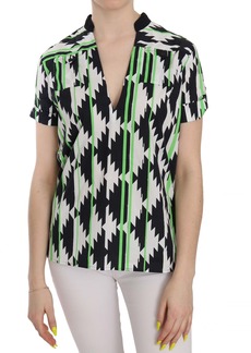 Costume National Color Plunging Top Women's Blouse