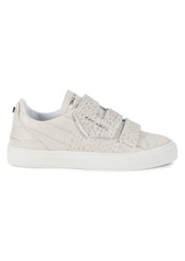 Costume National Croc-Embossed Leather Sneakers