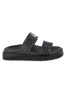 Costume National Dual-Strap Leather Sandals