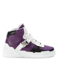 Costume National High Top Leather Chunky Sneakers