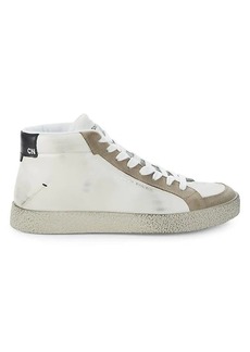 Costume National Leather & Suede High-Top Sneakers