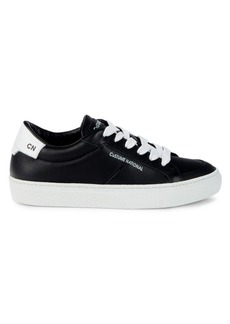 Costume National Logo Leather Sneakers
