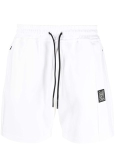 Costume National logo-patch cotton track shorts