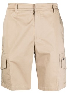 Costume National logo-plaque concealed-fastening cargo shorts