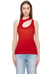 COTTON CITIZEN Red Verona Cut Out Tank Top