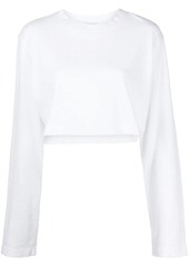Cotton Citizen cropped long-sleeve top