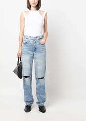 Cotton Citizen Kate straight-leg ripped jeans