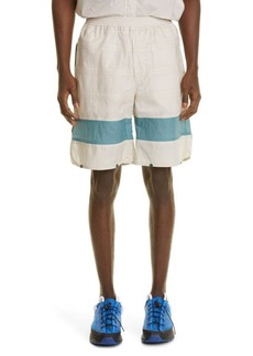 Craig Green Colorblock Laced Cotton Shorts in Cream at Nordstrom