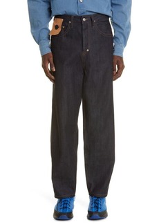 Craig Green Embroidered Hole Jeans in Raw Indigo at Nordstrom