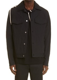 Craig Green Laced Cotton Jacket in Black - Cream at Nordstrom