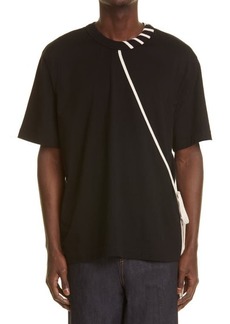 Craig Green Laced T-Shirt in Black - Cream at Nordstrom