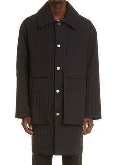 Craig Green Quilted Cotton Worker Coat in Black at Nordstrom