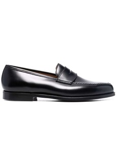 Crockett & Jones almond-toe leather loafers