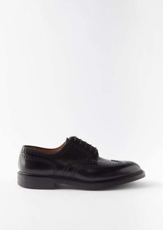 Crockett & Jones - Pembroke Leather Brogue Shoes - Mens - Black