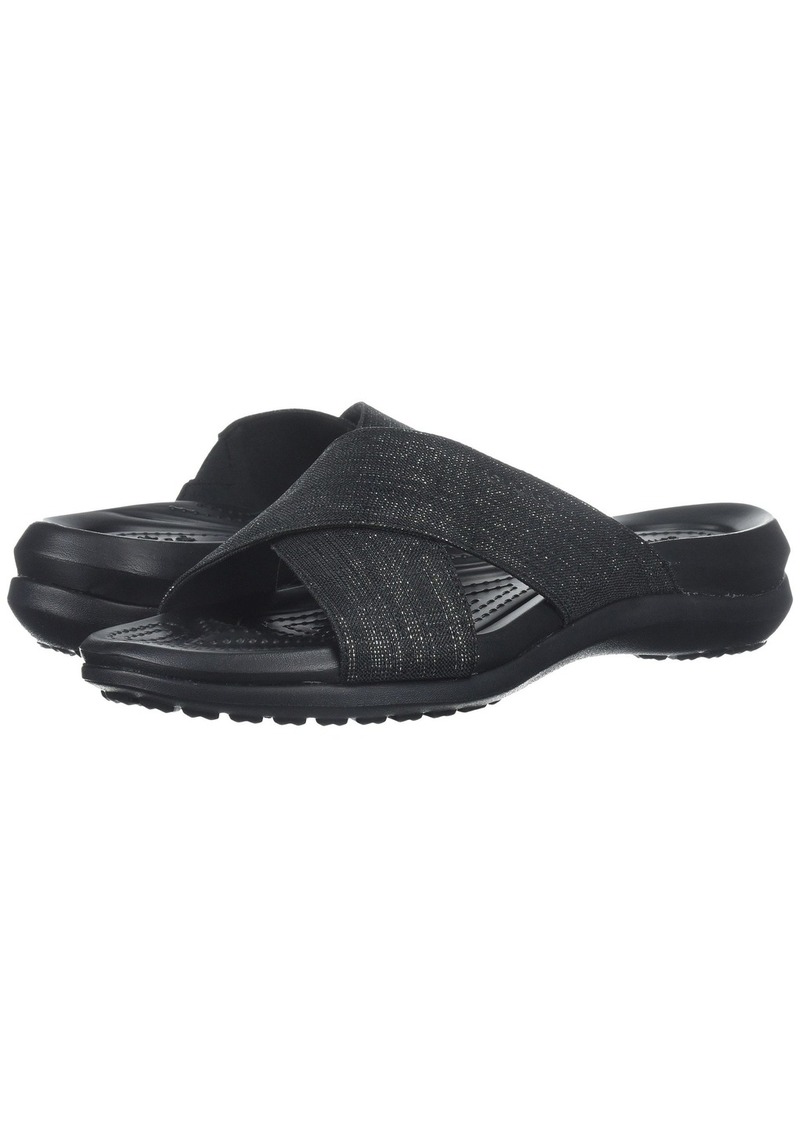 crocs capri shimmer women's slide sandals