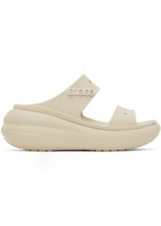 Crocs Beige Classic Crush Platform Sandals