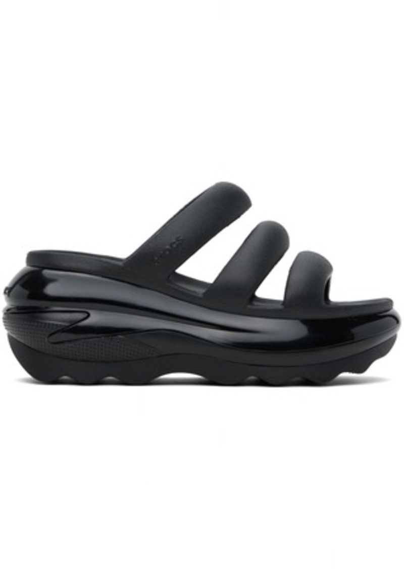 Crocs Black Mega Crush Triple Strap Sandals