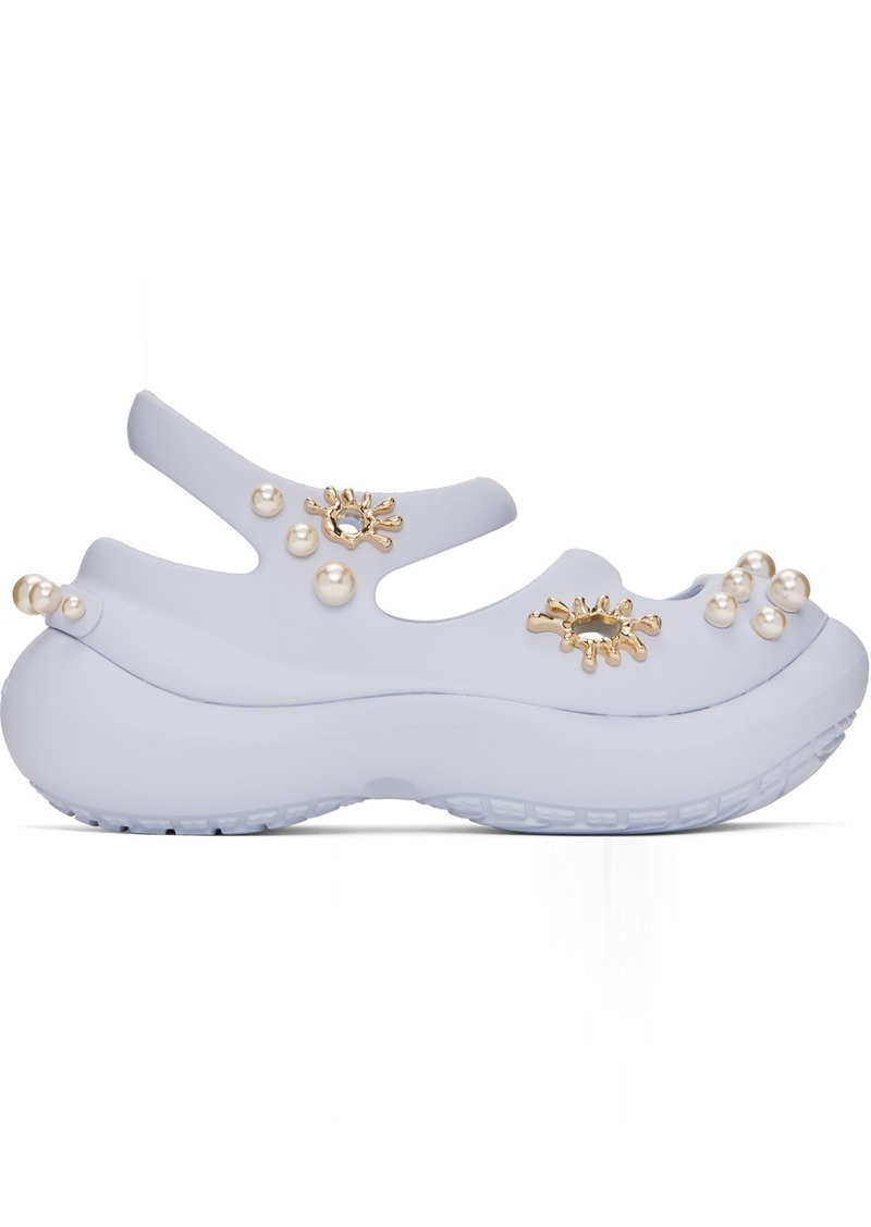 Crocs Blue Phaedra Embellished Heeled Sandals