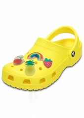 Crocs Classic Clog | Comfortable Slip On Water Shoes   Women/5 Men Shoe Charm 5-Pack | Personalize with Jibbitz Translucent Fruit Small