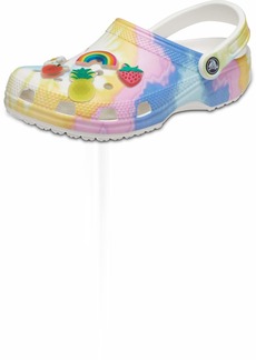Crocs Classic Clog | Comfortable Slip On Water Shoes  Tie Dye 11 Women/ Men Shoe Charm 5-Pack | Personalize with Jibbitz Translucent Fruit Small