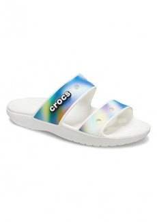 Crocs Classic Solarized 207771-94S Mens White Multi Slide Sandals Size 13 CRO243