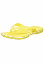 Crocs Women's Crocband Flip Flop | Slip On Sandals | Shower Shoes lemon/white 15