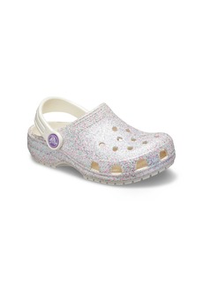 CROCS Kids' Classic Glitter Clog in Oyster at Nordstrom Rack