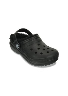 CROCS Kids' Classic Lined Water Resistant Clog in Black/Black at Nordstrom