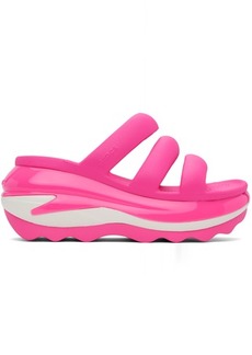 Crocs Pink Mega Crush Triple Strap Sandals