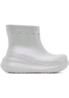 Crocs White Crush Glitter Boots